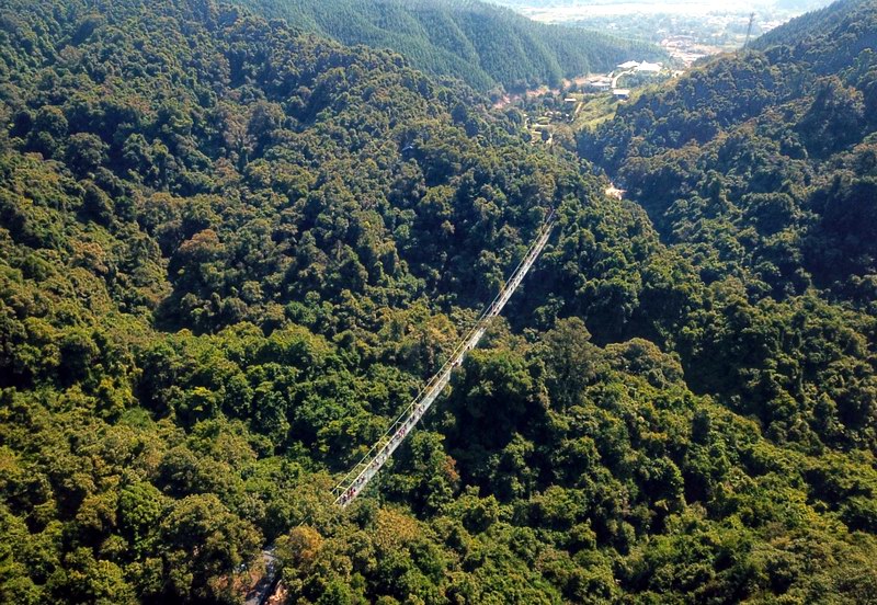 融水县双龙沟景区玻璃桥